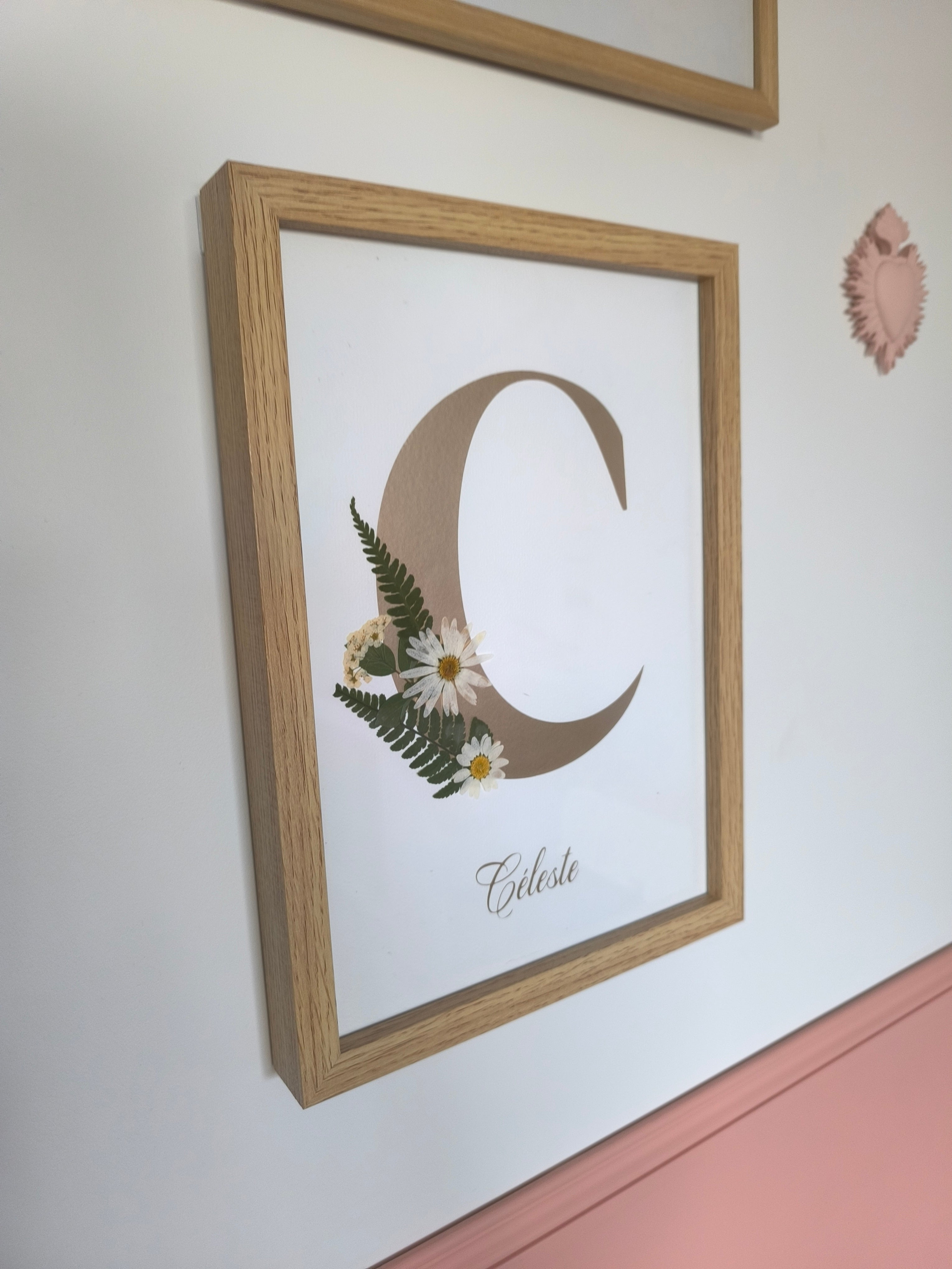 créations herbiers personnalisées en fleurs séchées cadre tableau