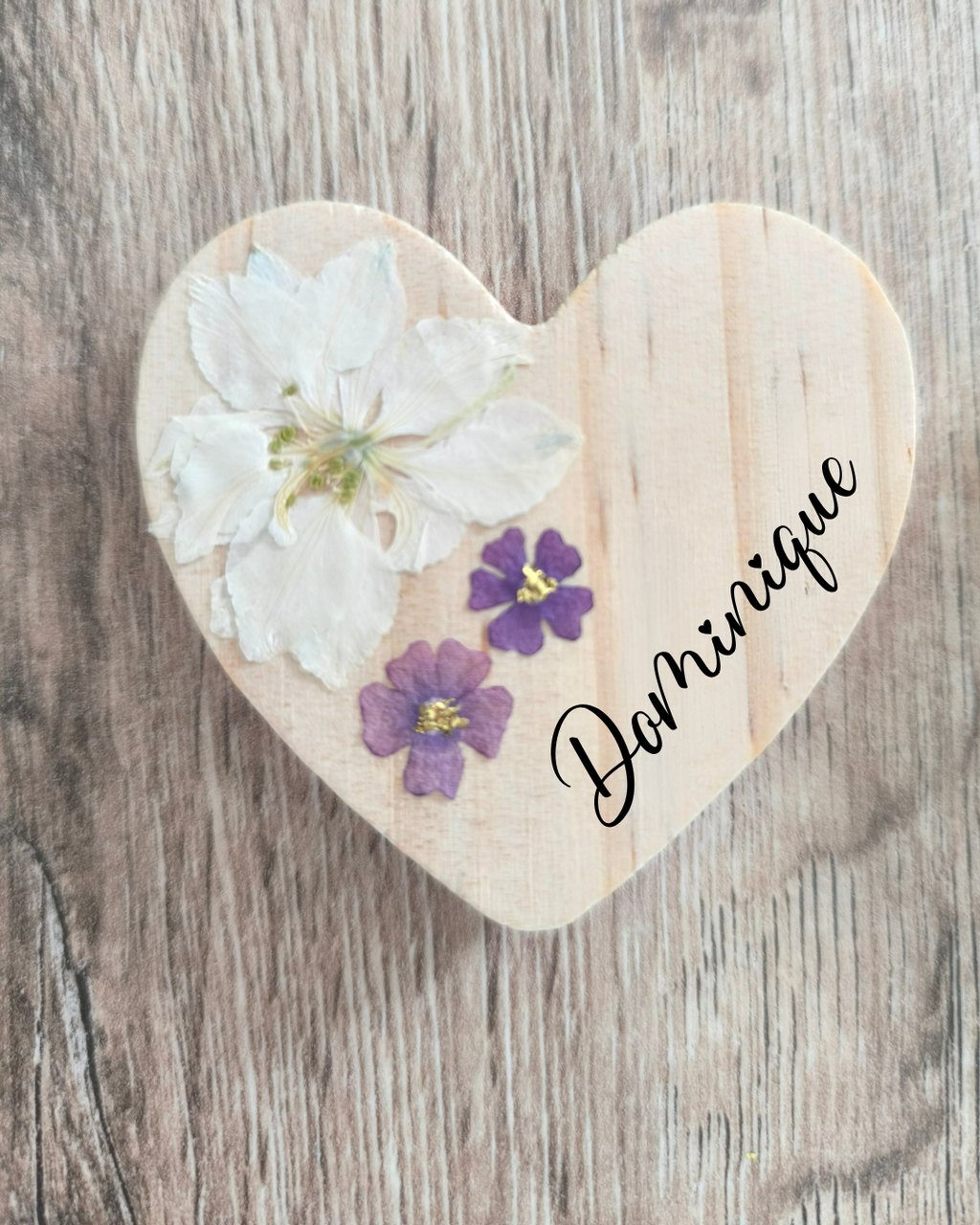 Magnets en bois coeur - Douceur