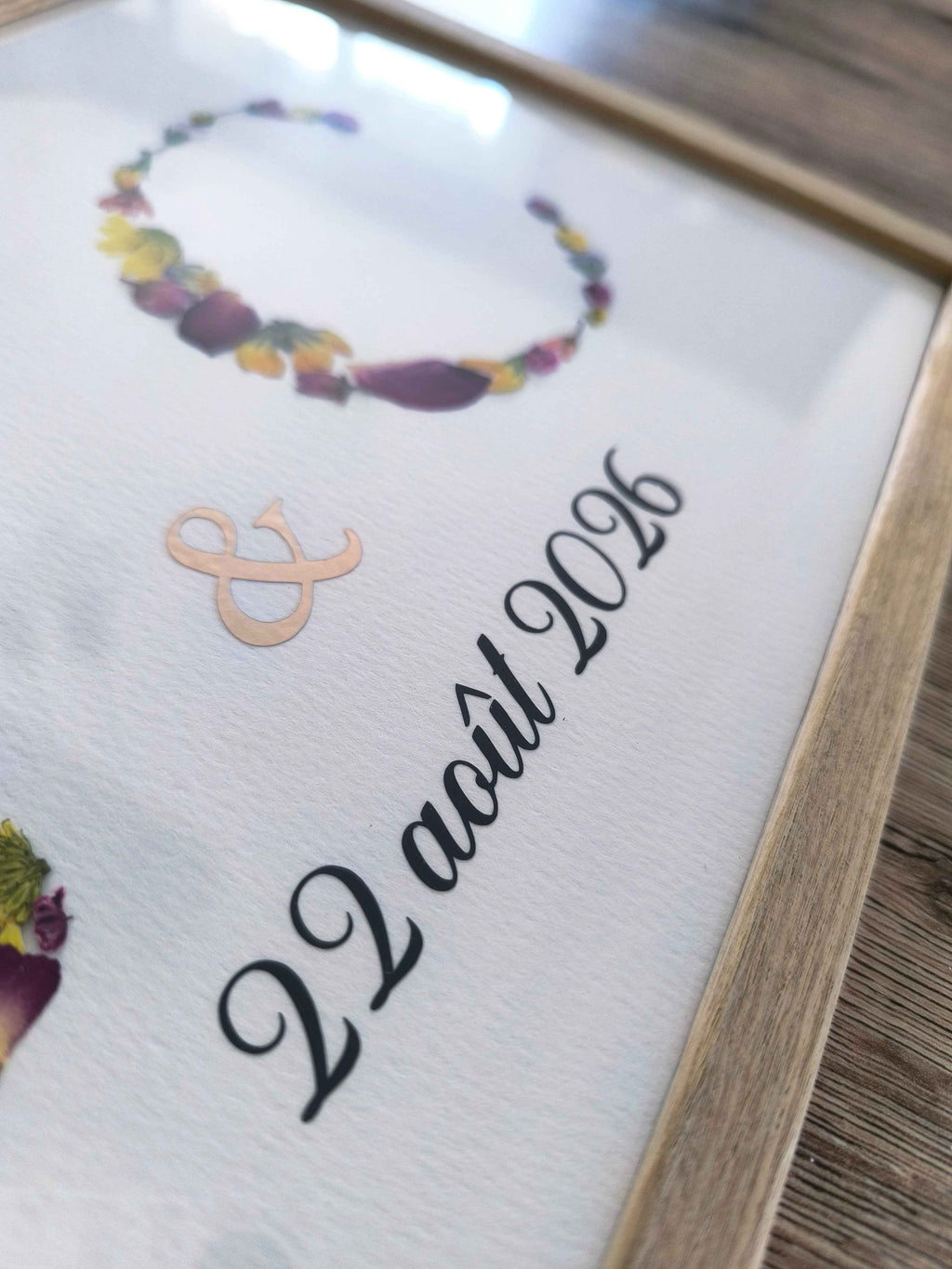 Herbier Lettres Duo Personnalisée Fleurs Séchée