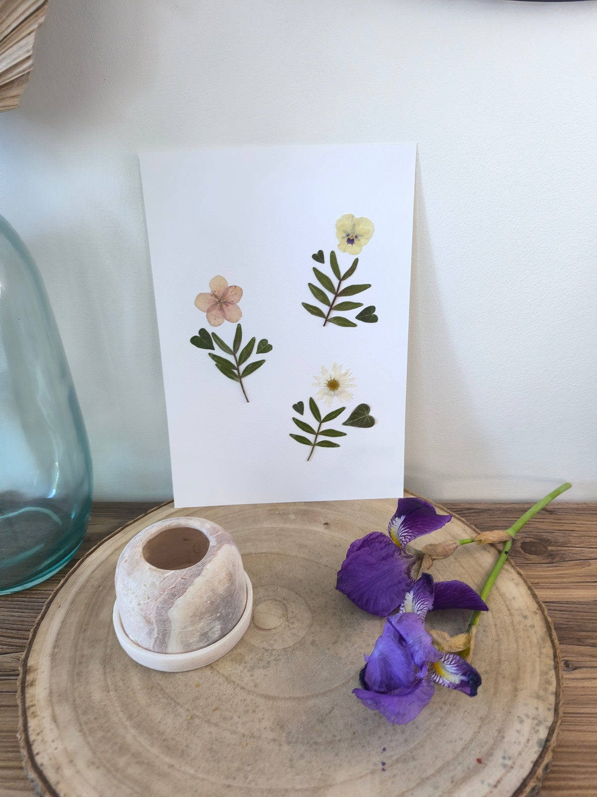 Herbier trio fleurs séchées