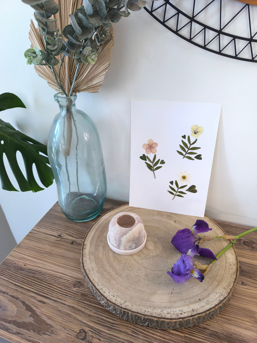 Herbier trio fleurs séchées