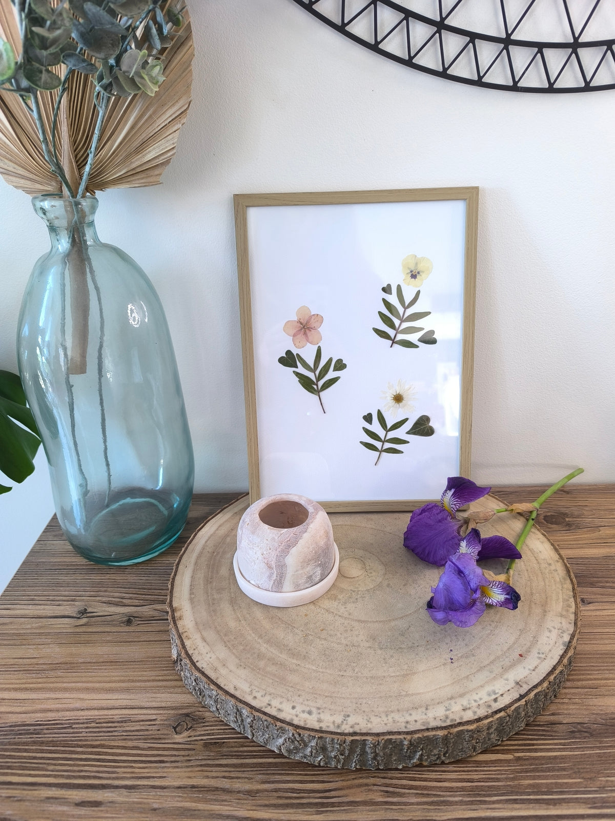 Herbier trio fleurs séchées