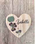 Magnets en bois coeur - Eucalyptus