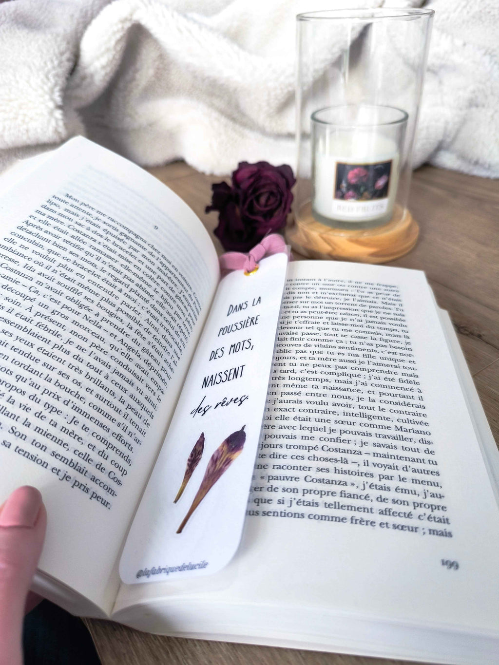 Marque page lys incas fleurs