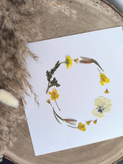 herbier couronne fleurs séchées