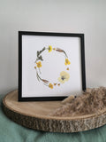 herbier couronne fleurs séchées