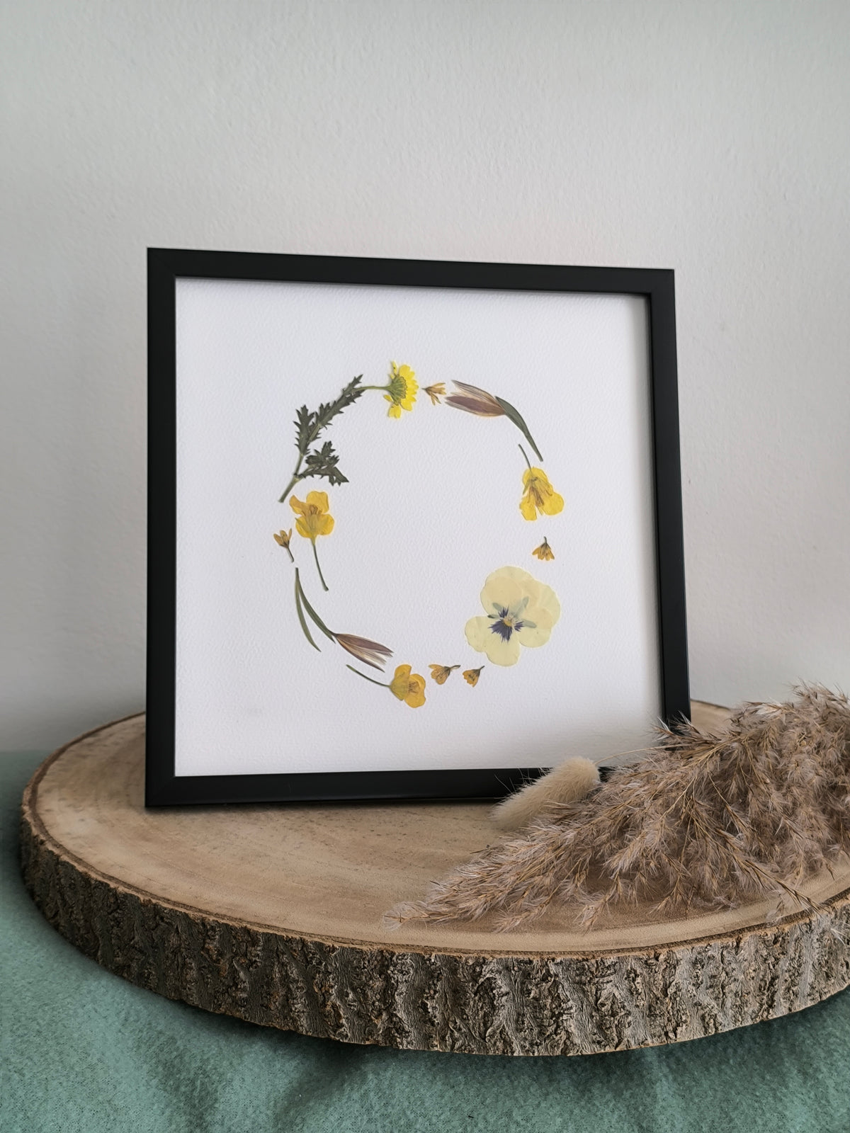 herbier couronne fleurs séchées