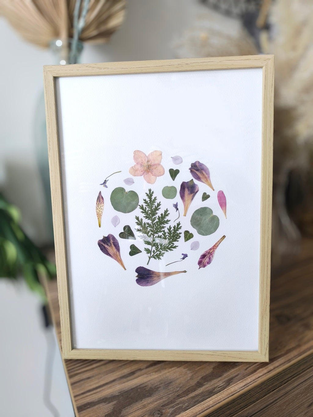 herbier rond fleurs nature