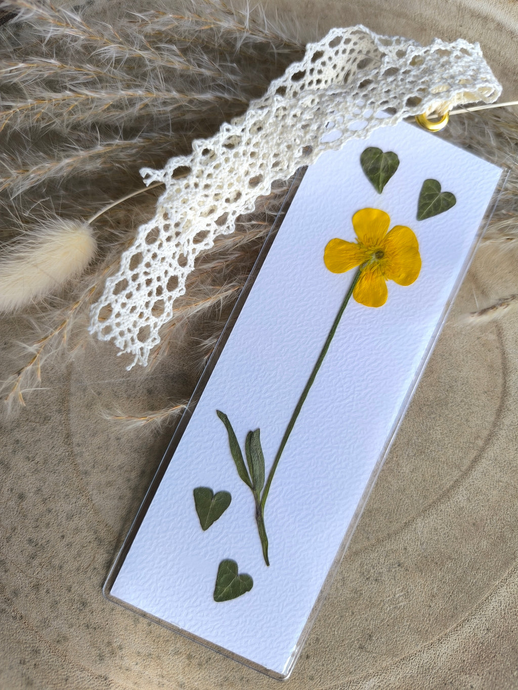 marque page bouton d'or fleurs