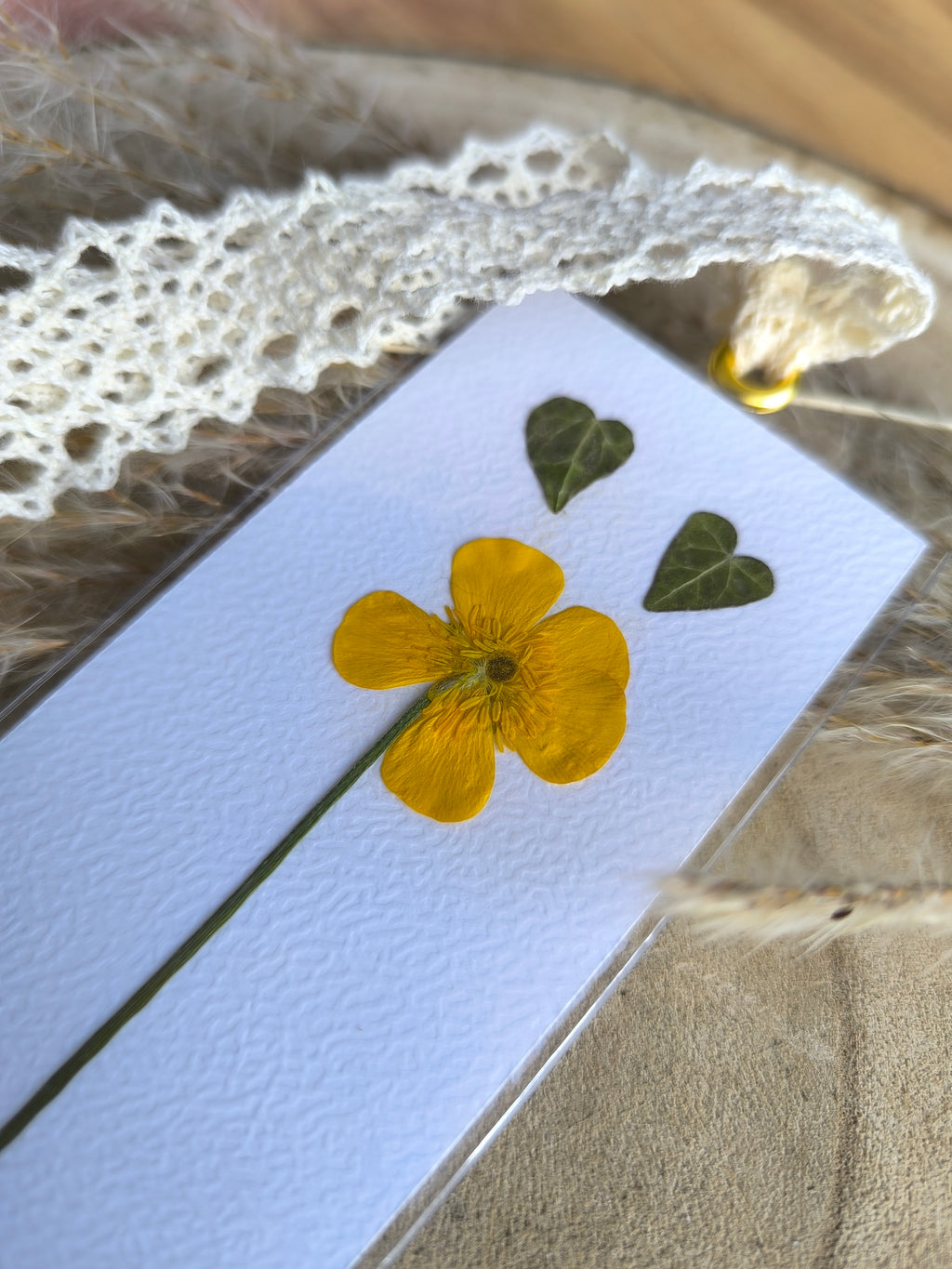 marque page bouton d'or fleurs