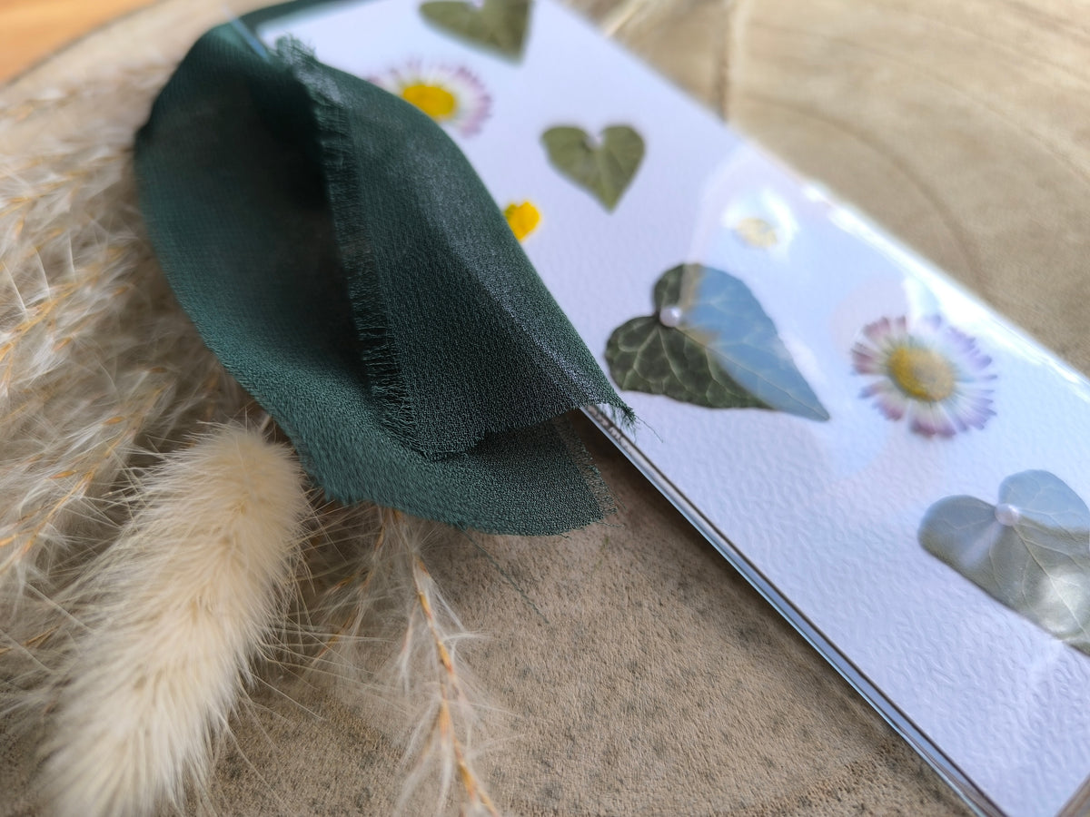 marque page coeur lierre fleurs séchées