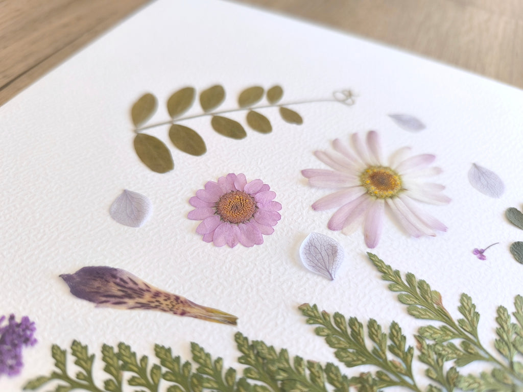 Herbier - Fougère, fleurs de cerisier & verveine