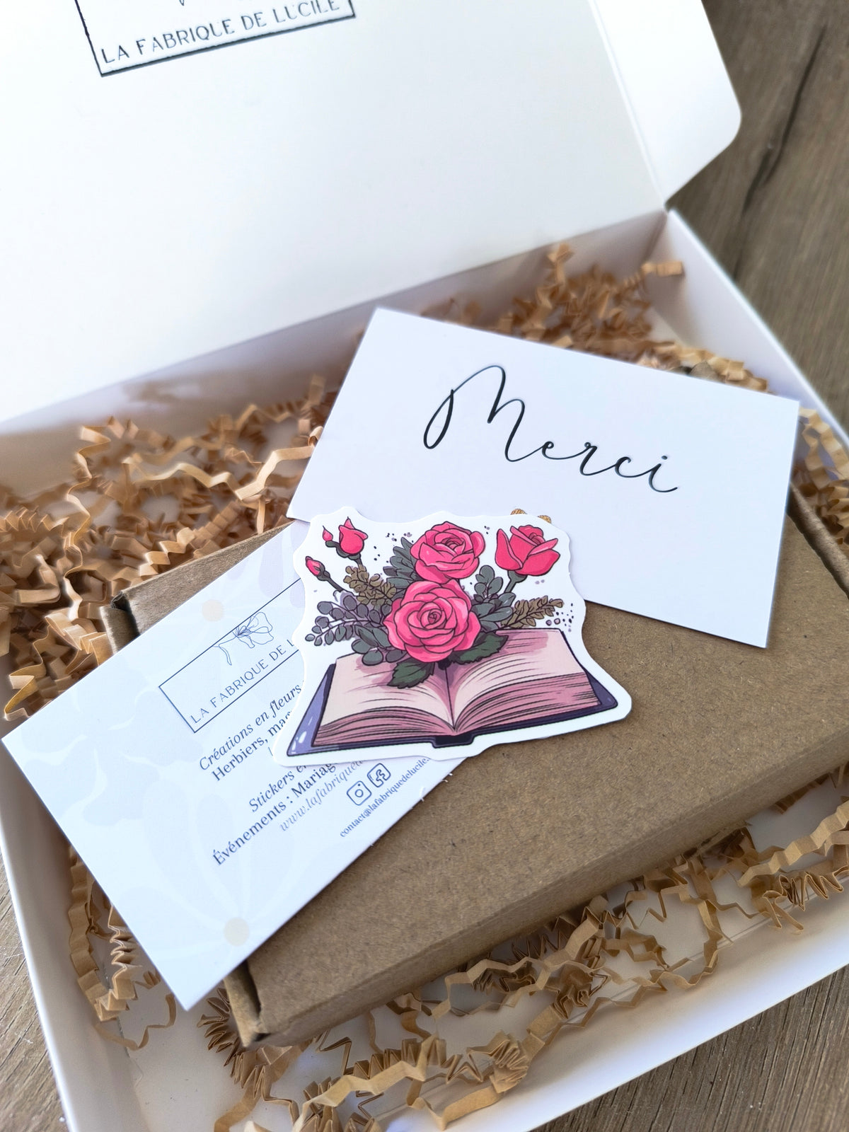 Magnet cœur et fleurs séchées