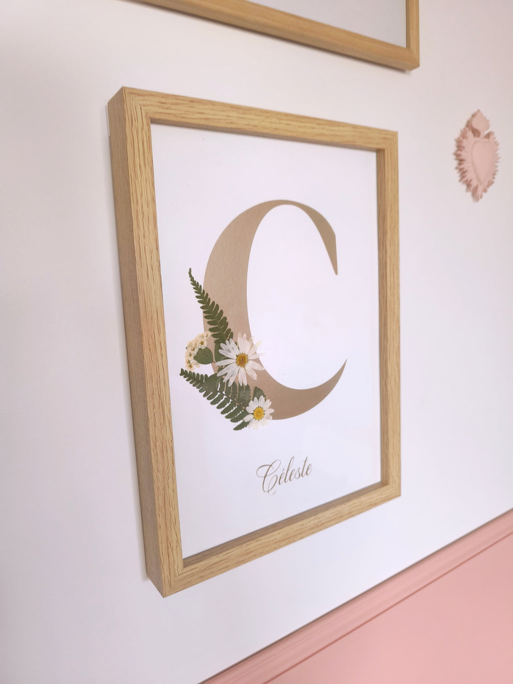 Lettre - Prénom - Personnalisable - Fleurs pressées