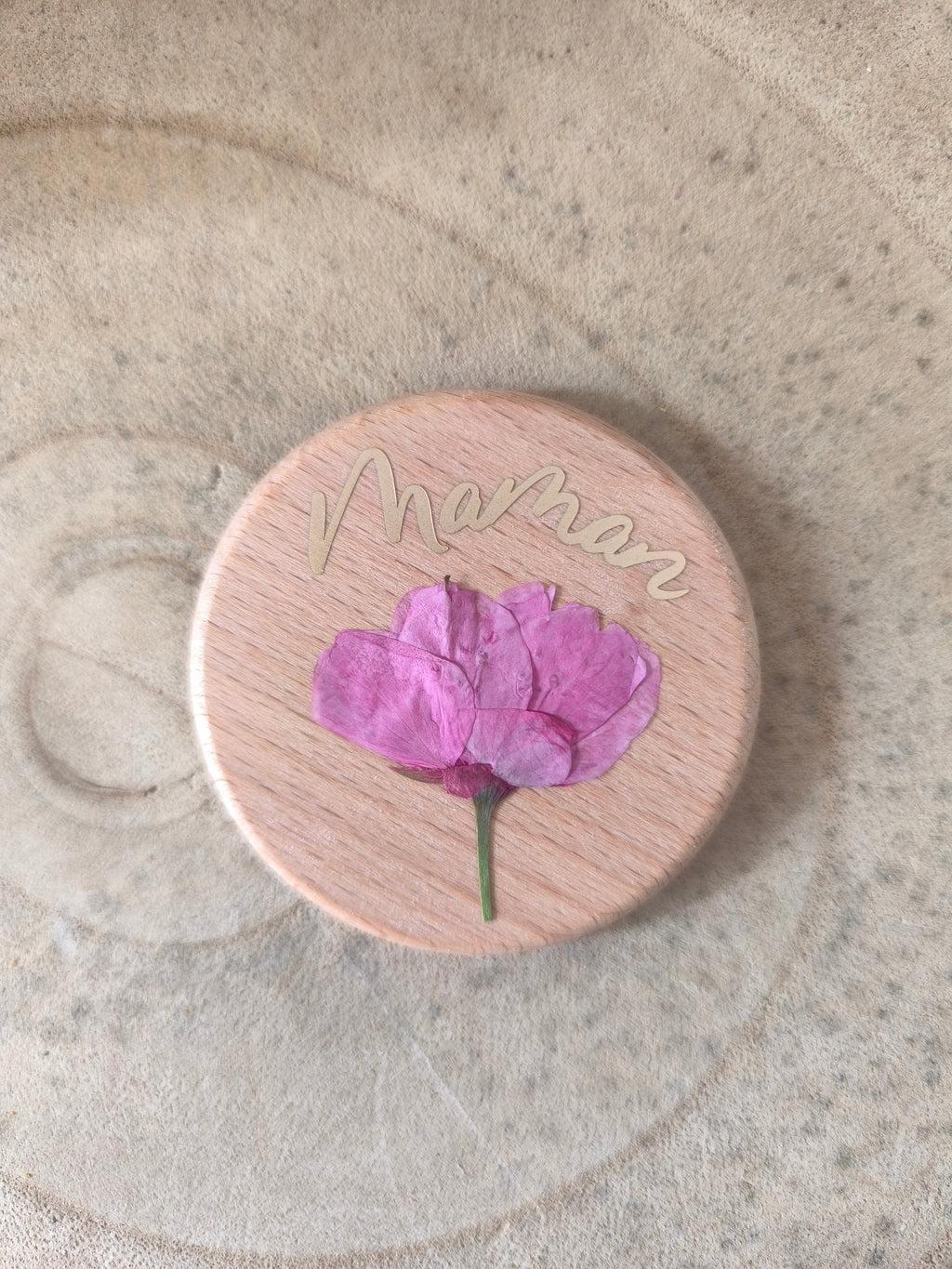 Magnets en bois "MAMAN"