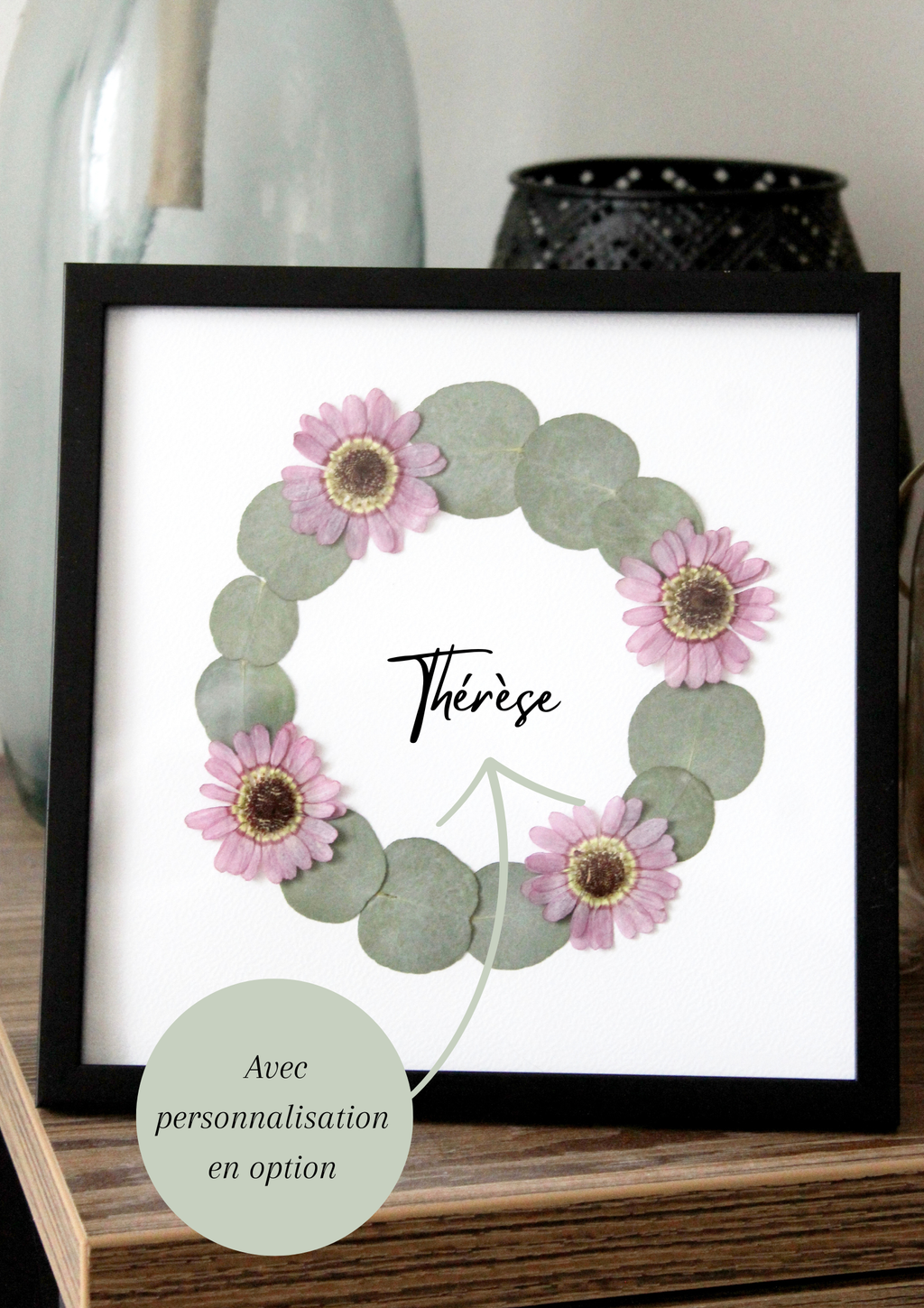 Herbier couronne – d’Eucalyptus & Chrysanthème