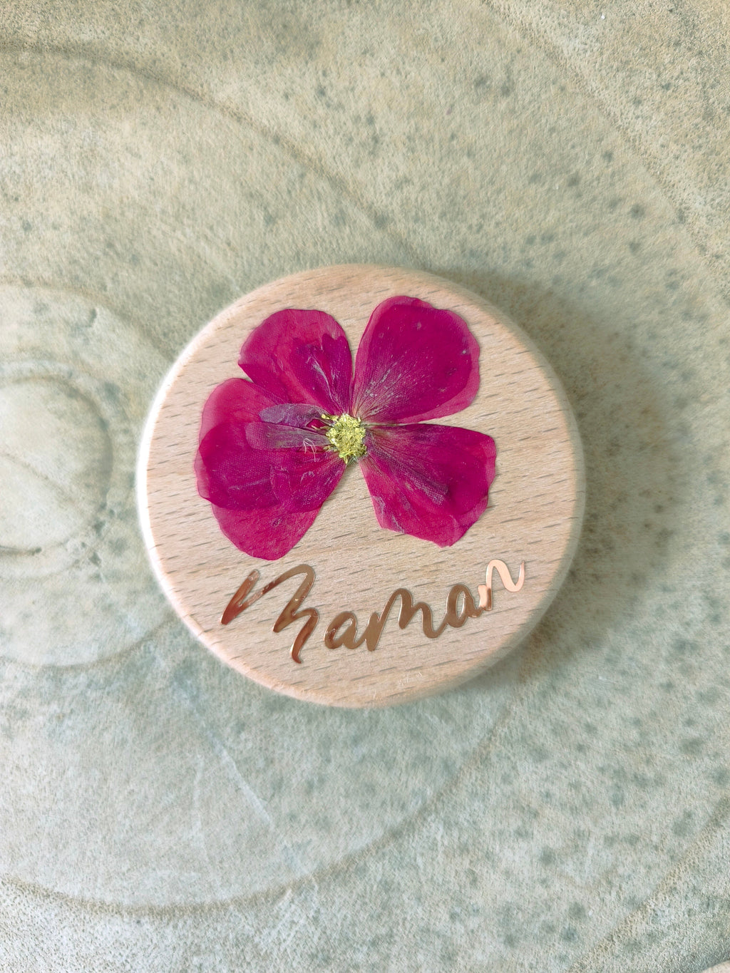 Magnets en bois "MAMAN"