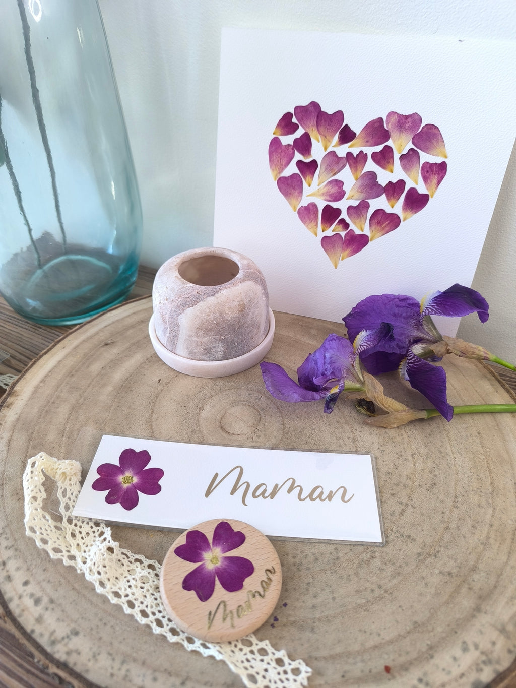 Lot "Coeur en pétales"
