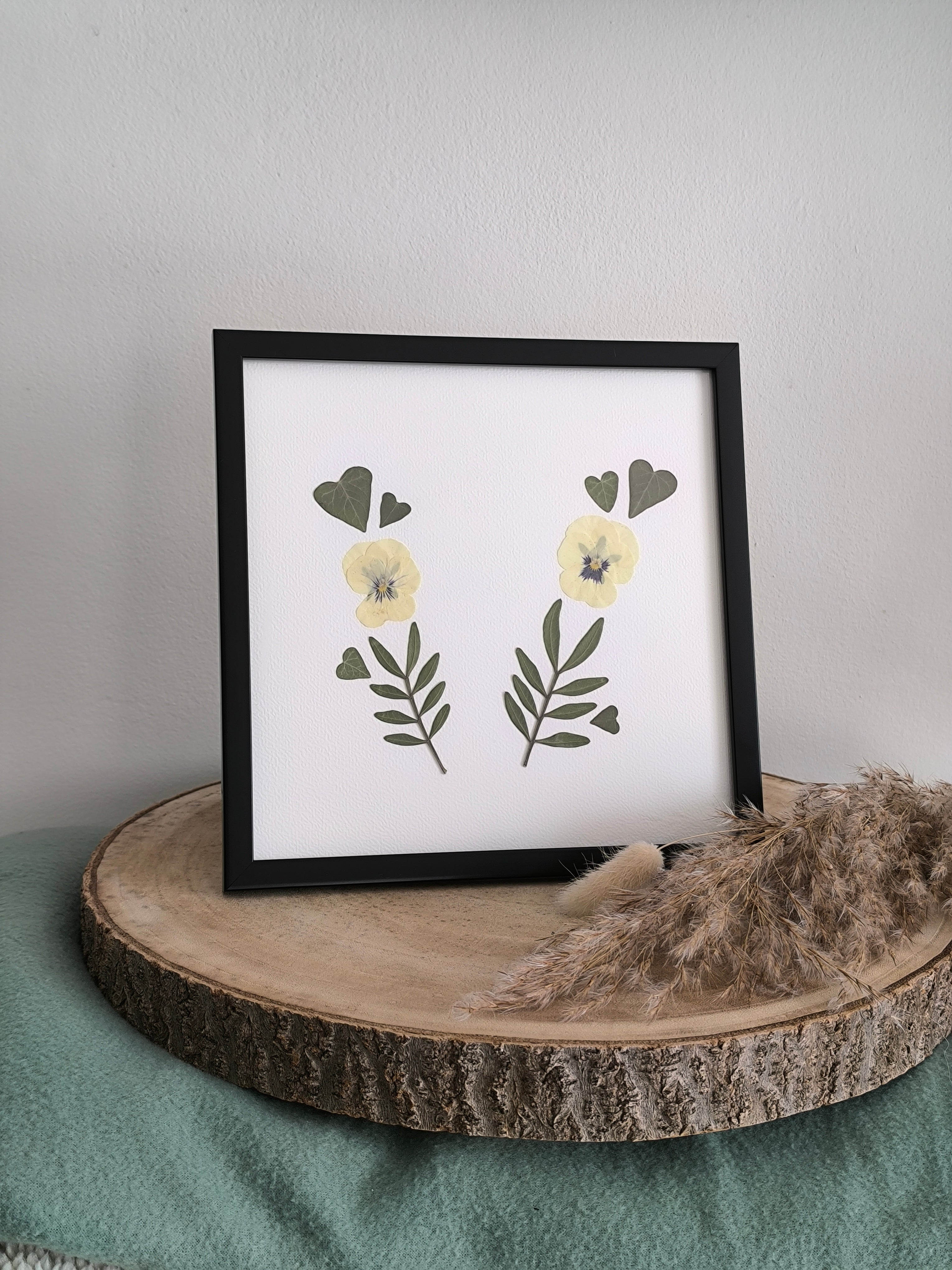 Herbier floral pensées pressées – Duo de Pensées Printanières