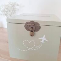 Stickers Urne – Avion Cœur