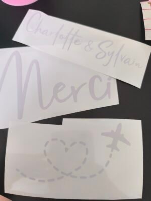 Stickers Urne - Avion Cœur – Image 4