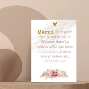 Affiche instructions - livre d'or