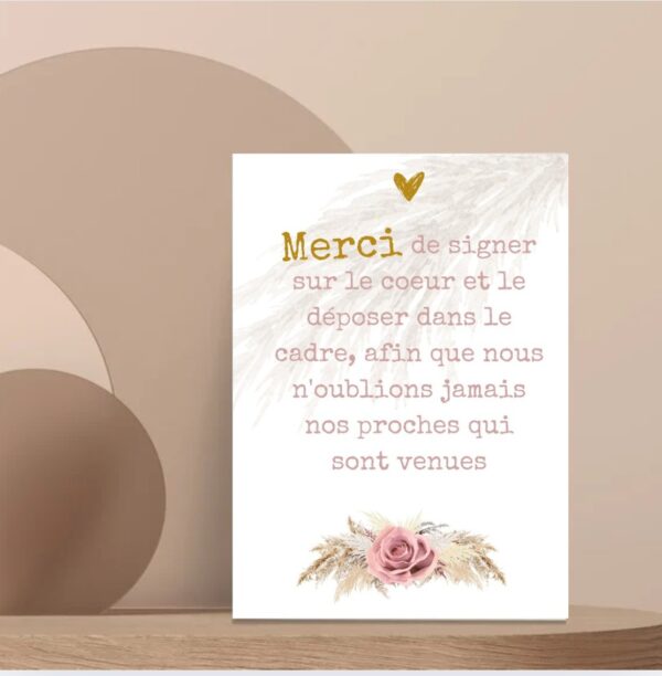 Affiche instructions - livre d'or