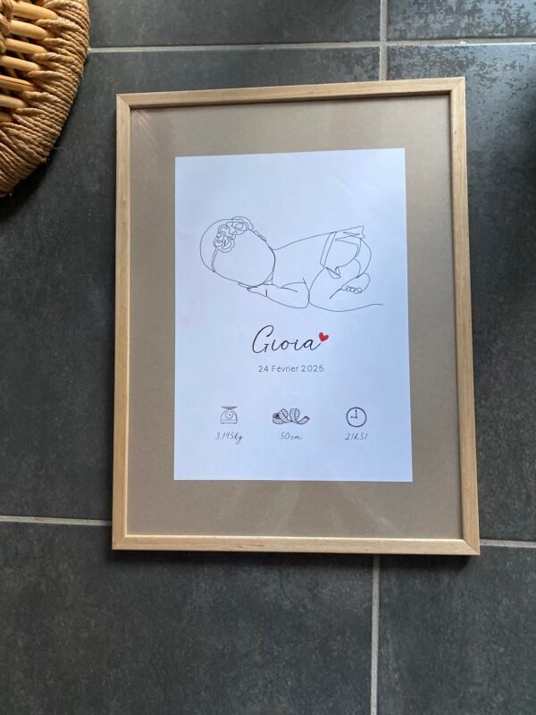 Affiche de Naissance Fille - ligne – Image 2