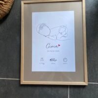 Affiche de Naissance Fille – ligne