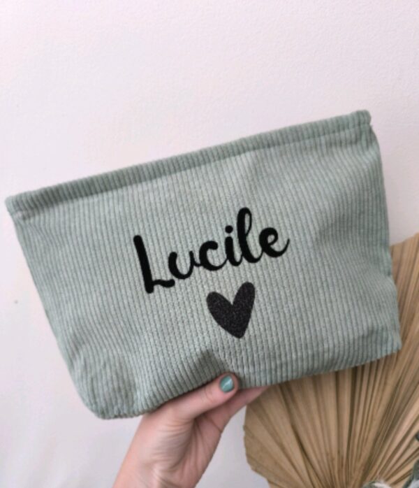 Pochette velours côtelé - prénom – Image 6