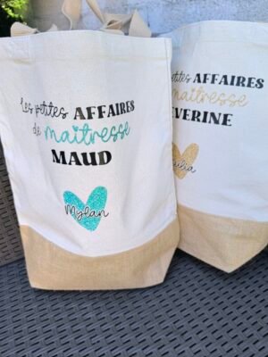 Sac coton et jute - maîtresse – Image 2