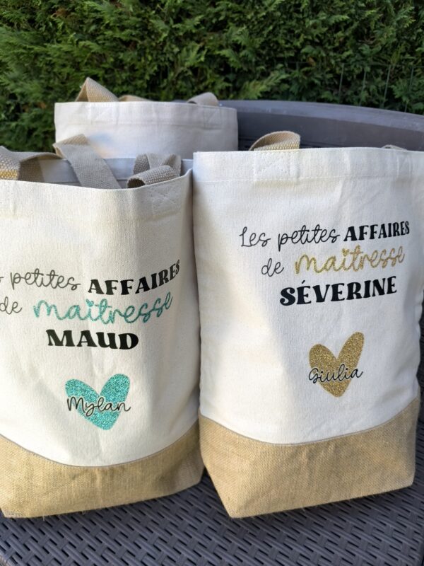 Sac coton et jute - maîtresse – Image 3