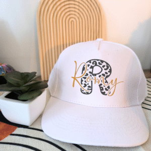 Casquette lettre léopard