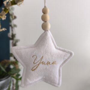 étoile velours blanche