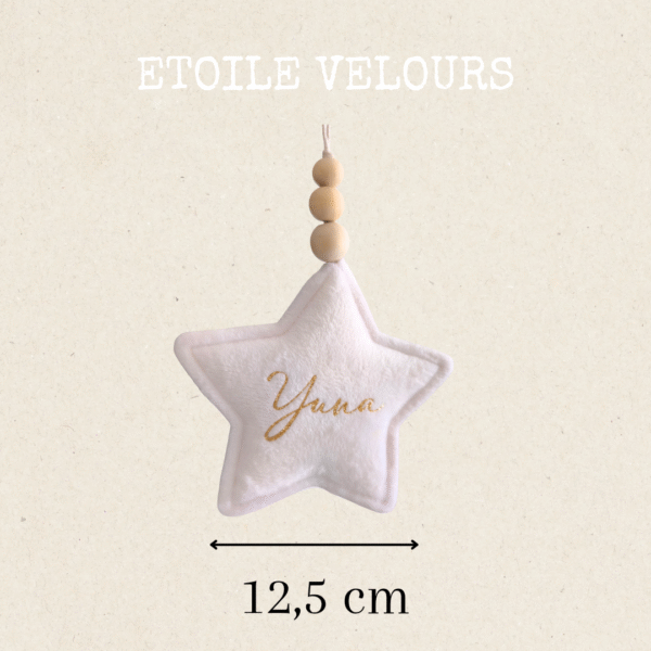 Étoile velours prénom – Image 2