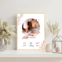 Affiche de Naissance – bohème animal