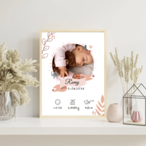 Affiche de Naissance - bohème animal