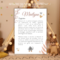Affiche signification prénom – 1