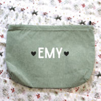 Pochette – velours vert sauge