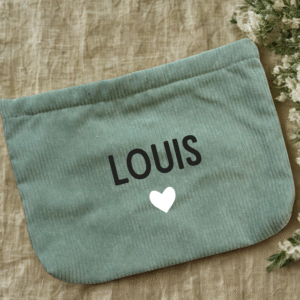 Pochette - velours vert clair