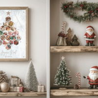 Affiche Sapin noël pèle mêle photos