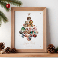 Affiche Sapin noël pèle mêle photos