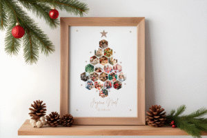 Affiche Sapin noël pèle mêle photos